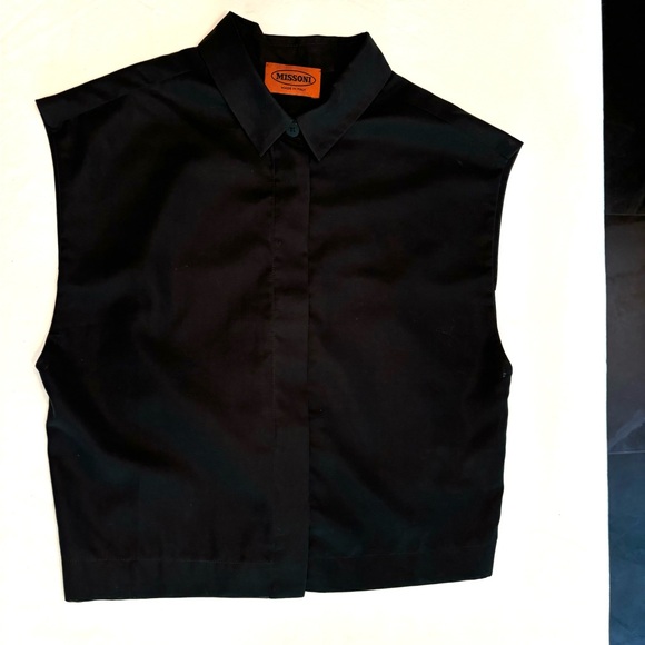 Missoni NWT cropped fine cotton sleeveless blouse with back detailing. - Picture 4 of 4